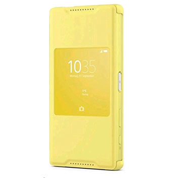Vreemdeling paspoort ik ben slaperig Official Sony Xperia Z5 Compact Style Cover Smart Window Case - Yellow