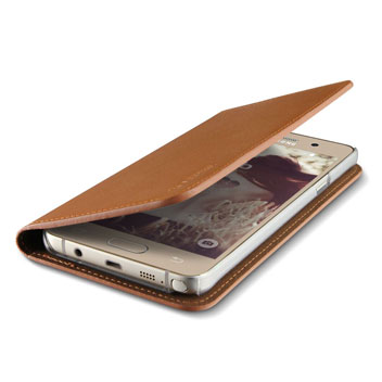 Verus Samsung Galaxy Note 5 Genuine Leather Wallet Case - Brown