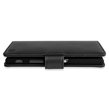 Olixar Sony Xperia Z5 Genuine Leather Wallet Case - Black
