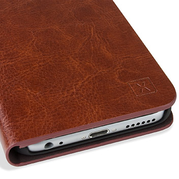Olixar Leather-Style iPhone 6S / 6 Wallet Stand Case - Brown