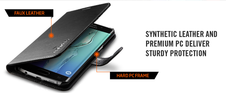Spigen Samsung Galaxy S6 Edge Plus Wallet S Case - Black