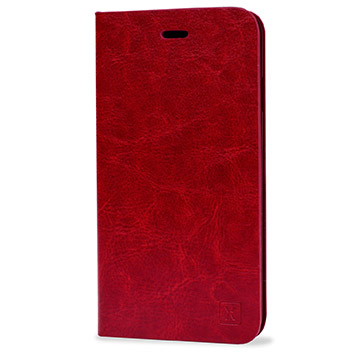 Olixar Leather-Style iPhone 6S Plus / 6 Plus Wallet Stand Case - Red