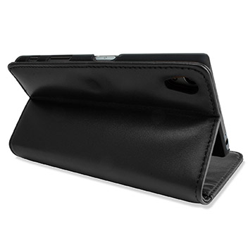 Olixar Sony Xperia Z5 Premium Genuine Leather Wallet Case - Black