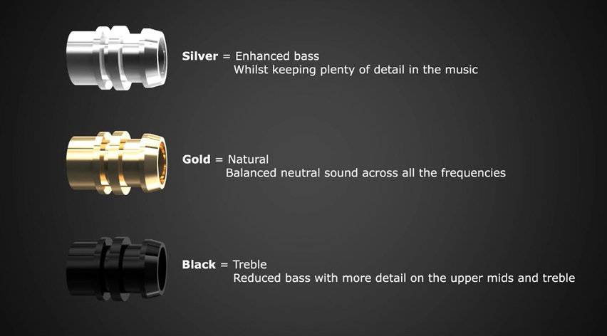 Rock Jaw Alfa Genus V2 Earphones with In-Line Mic & 3x Tuning Filters