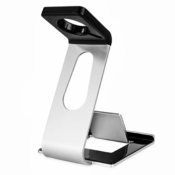 Aluminium Apple Watch Stand with iPhone and iPad Holder - Silver