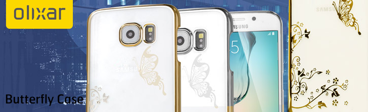 Olixar Butterfly Samsung Galaxy S6 Edge Shell Case - Gold / Clear