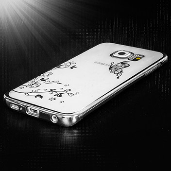 Olixar Butterfly Samsung Galaxy S6 Edge Shell Case - Silver / Clear