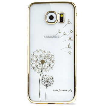 Olixar Dandelion Samsung Galaxy S6 Edge Shell Case - Gold / Clear