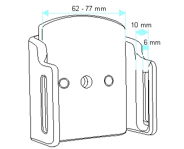 Brodit Universal Case Compatible Passive Holder with Tilt Swivel Mount