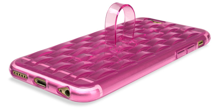 FlexiLoop iPhone 6S Gel Case with Finger Holder - Rose Pink