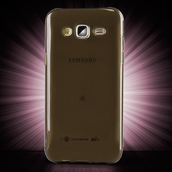 FlexiShield Samsung Galaxy J5 Gel Case - Smoke Black