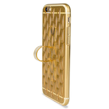 FlexiLoop iPhone 6S Plus Gel Case with Finger Holder - Gold