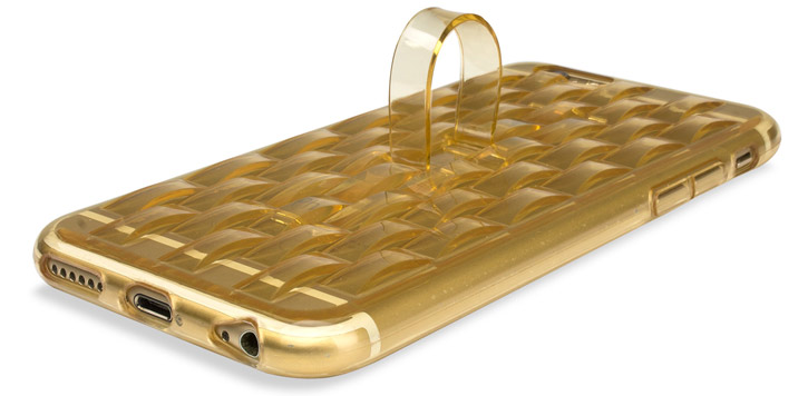 FlexiLoop iPhone 6S Plus Gel Case with Finger Holder - Gold