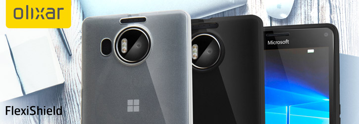 FlexiShield Microsoft Lumia 950 XL Gel Case - Solid Black