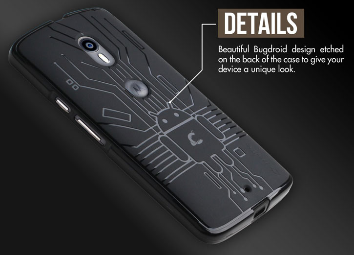 Cruzerlite Motorola Moto X Play Bugdroid Circuit Case - Black