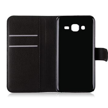 Olixar Leather-Style Samsung Galaxy J5 Wallet Stand Case - Black