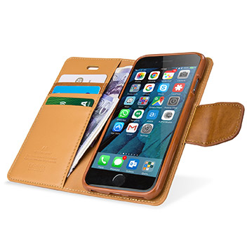 Mercury Sonata Diary iPhone 6S / 6 Premium Wallet Case - Camel