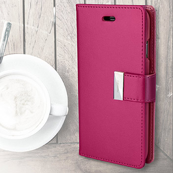 Mercury Rich Diary iPhone 6S / 6 Premium Wallet Case - Hot Pink