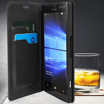 Olixar Leather-Style Microsoft Lumia 950 XL Wallet Case - Black