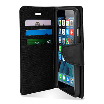 Mercury Canvas Diary iPhone 6S / 6 Wallet Case - Black