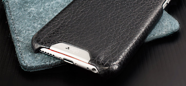 Vaja Grip iPhone 6S / 6 Premium Leather Case - Black / Rosso