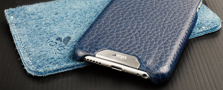 Coque Cuir de Luxe iPhone 6S Vaja Ivo - Bleue