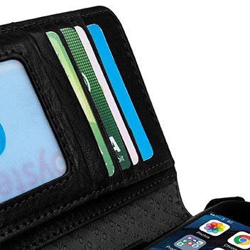 Vaja Wallet Agenda iPhone 6S Plus Premium Leather Case - Black