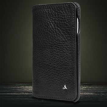 Vaja Wallet Agenda iPhone 6S Plus Premium Leather Case - Black