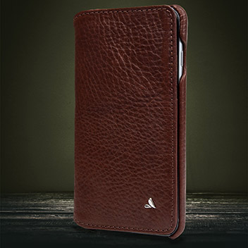 Vaja Wallet Agenda iPhone 6S Plus Premium Leather Case - Brown