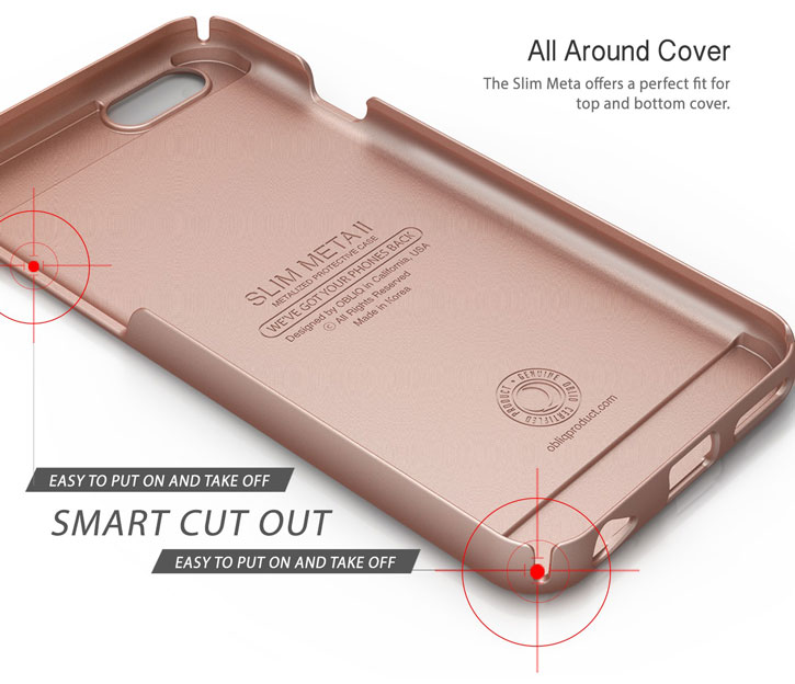 Obliq Slim Meta II Series iPhone 6S Case - Rose Gold