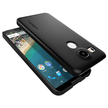 Spigen Thin Fit Nexus 5X Shell Case - Smooth Black