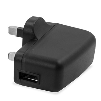 aircharge Slimline Qi Wireless Charging Pad and UK Plug - Black