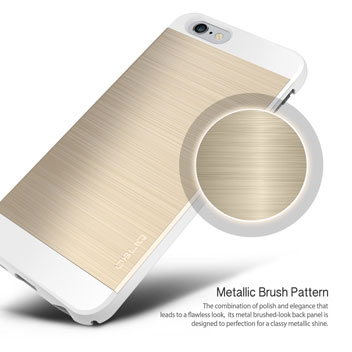 Obliq Slim Meta II Series iPhone 6S Plus / 6 Plus Case - Gold / White