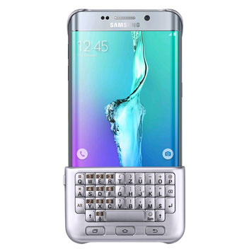 Official Samsung Galaxy S6 Edge Plus QWERTZ Keyboard Cover - Silver