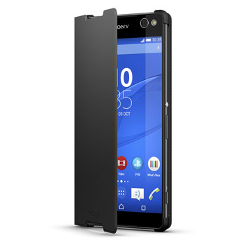 Official Sony Xperia C5 Ultra Style Cover Stand Case - Black