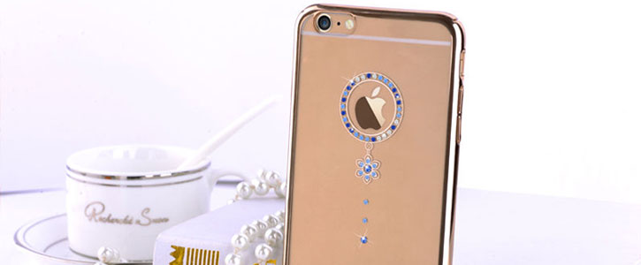 Comma Blue Diamond iPhone 6S / 6 Case - Clear / Gold