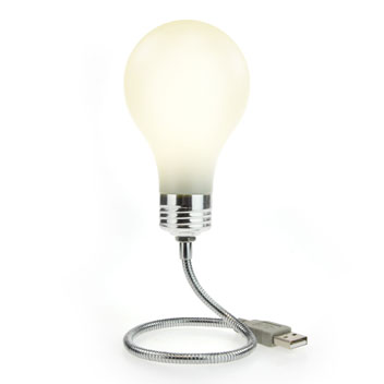 Mustard Bright Idea Portable USB Desk Light Bulb