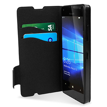Mozo Microsoft Lumia 550 Flip Cover Case - Black