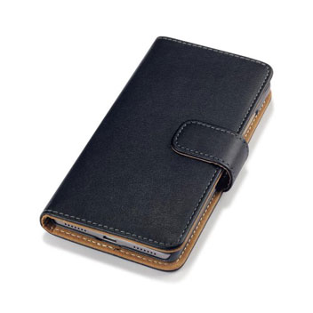 Olixar Leather-Style Huawei Honor 7 Wallet Case - Black / Tan