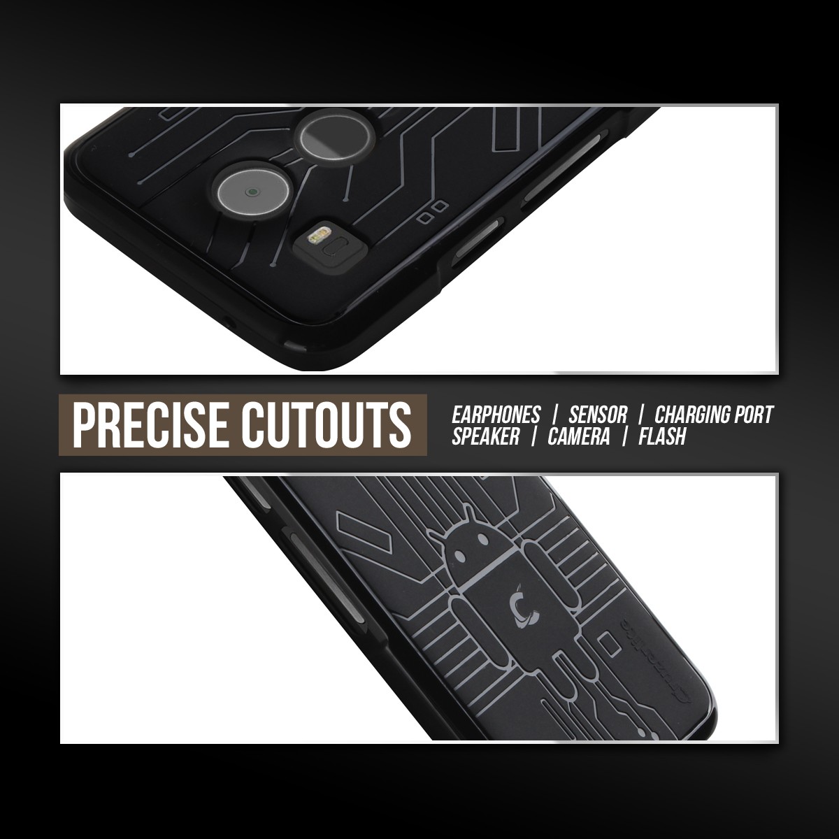 Cruzerlite Bugdroid Circuit Nexus 5X Case - Black