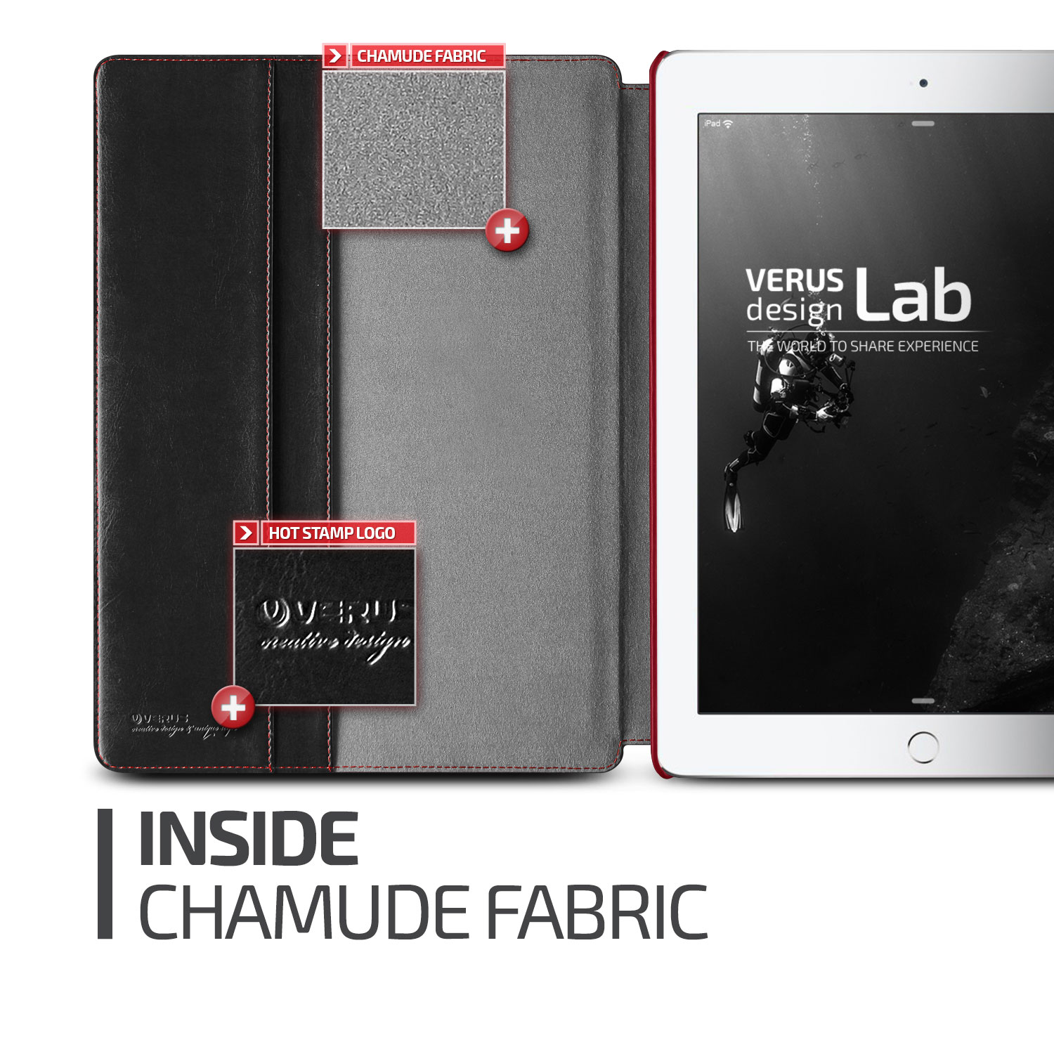Verus Dandy Leather-Style iPad Pro Case - Black