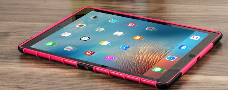 Coque iPad Pro 12.9 2015 ArmourDillo Olixar - Rose vue sur port