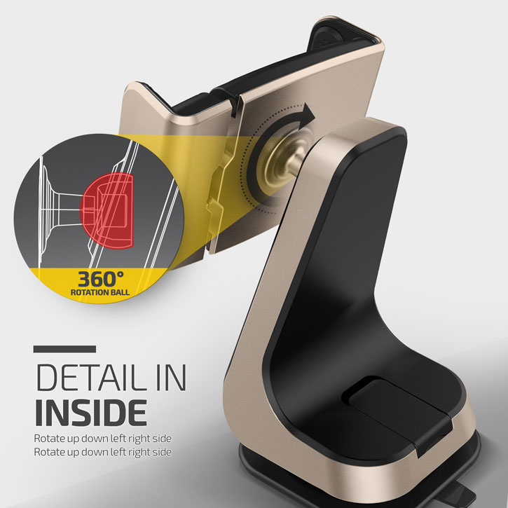 Verus Hybrid Grab Universal In-Car Mount - Gold / Black