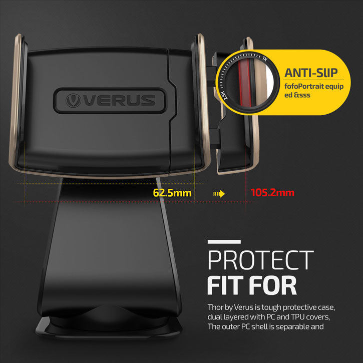 Verus Hybrid Grab Universal In-Car Mount - Gold / Black