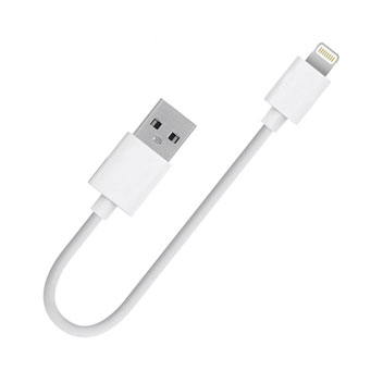 Olixar 10cm Short Lightning to USB Charge and Sync - White