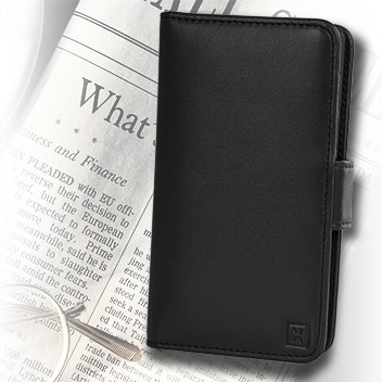 Olixar Microsoft Lumia 550 Genuine Leather Wallet Case - Black