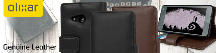 Olixar Microsoft Lumia 550 Genuine Leather Wallet Case - Brown