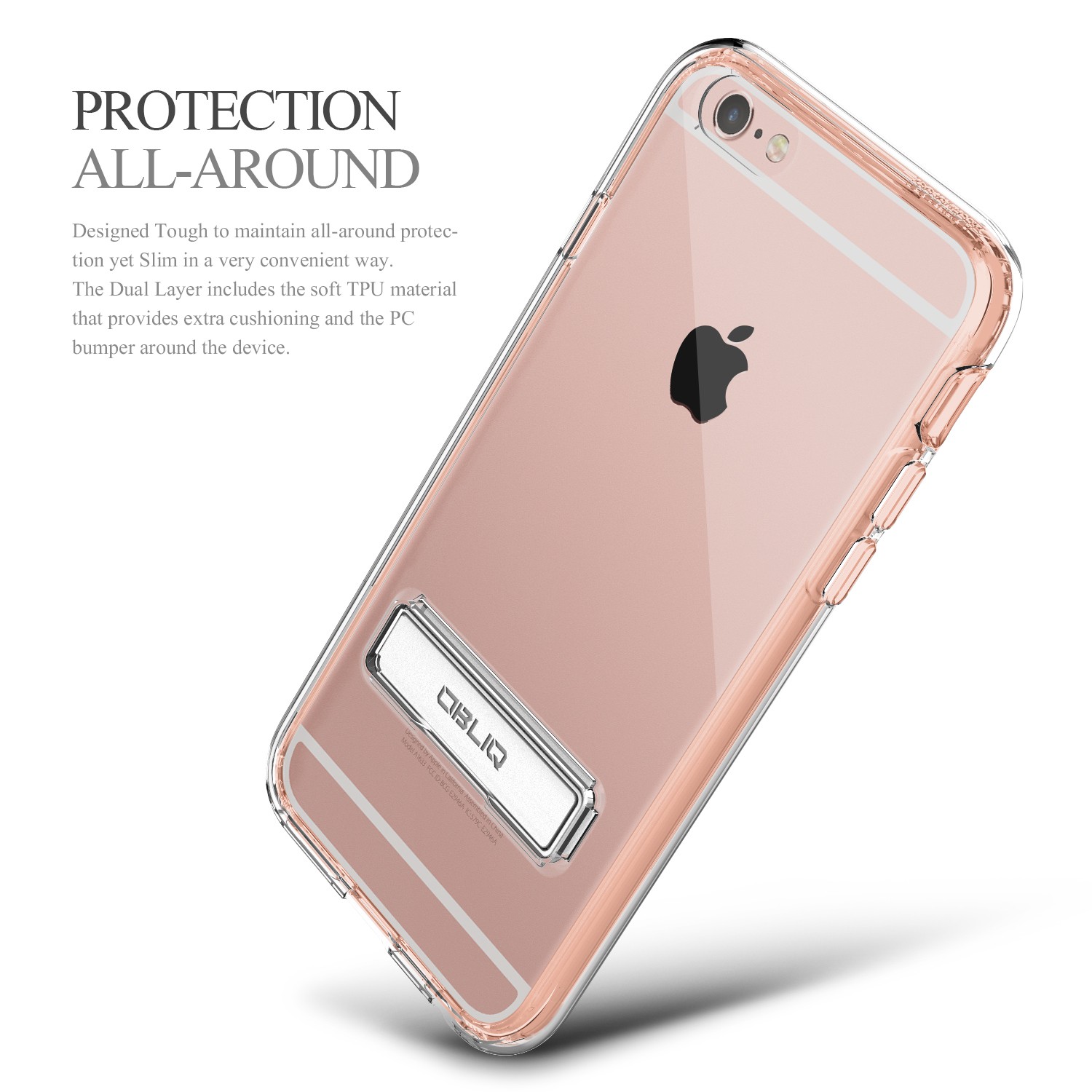 Funda iPhone 6/ 6S Obliq Naked Shield - Oro Rosa