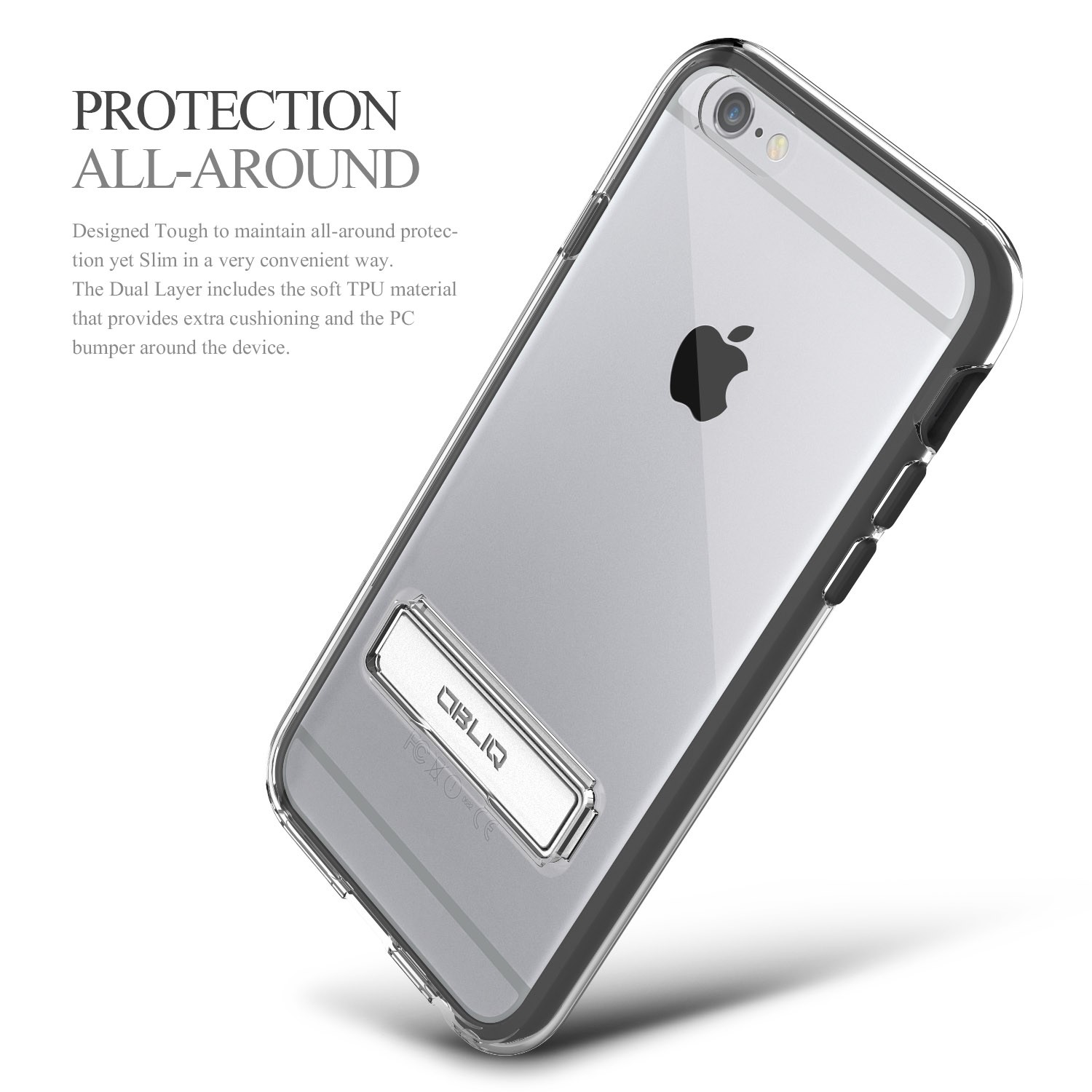 Obliq Naked Shield iPhone 6/6S Case - Black