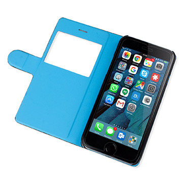X-Fitted Magic Colour iPhone 6S / 6 View Case - Black / Blue